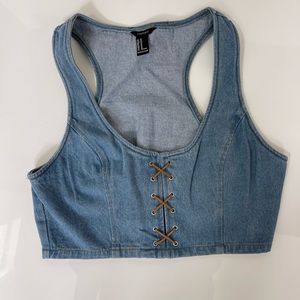 Denim crop top